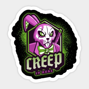 Creep It Real Halloween Bunny Samurai Sticker